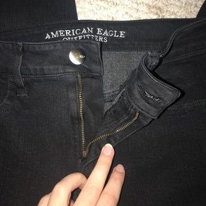 American Eagle High Rise Black Skinny Jeans